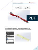 Modelado de cepillo con superficies en Solidworks