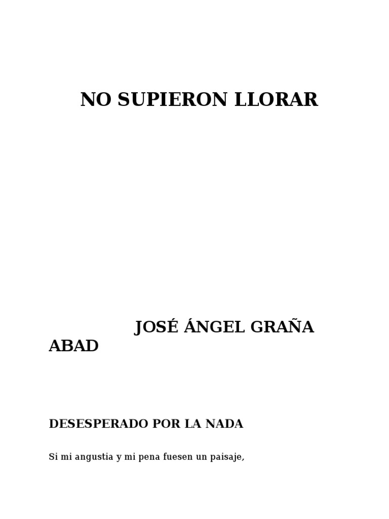 Angustia y Poesía del Dolor | PDF | Amor