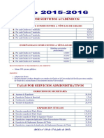 Tasas y Precios Publicos 2015-16