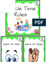 circle time rules - garden theme