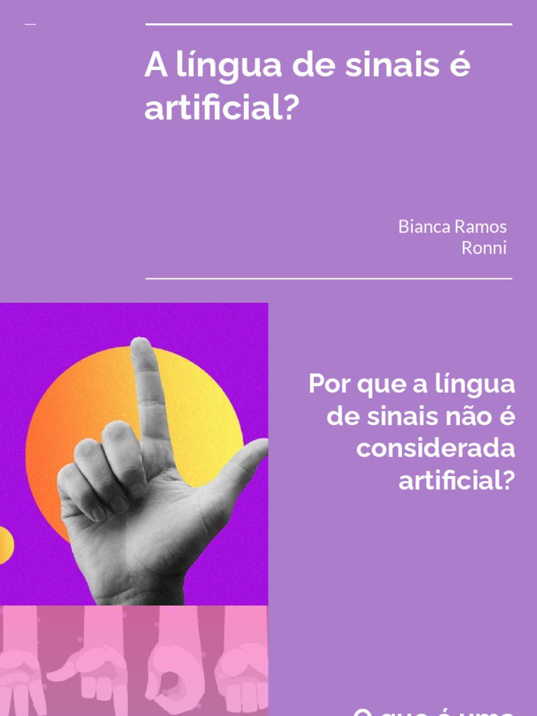 Por que a língua de sinais não deve ser considerada uma língua ...