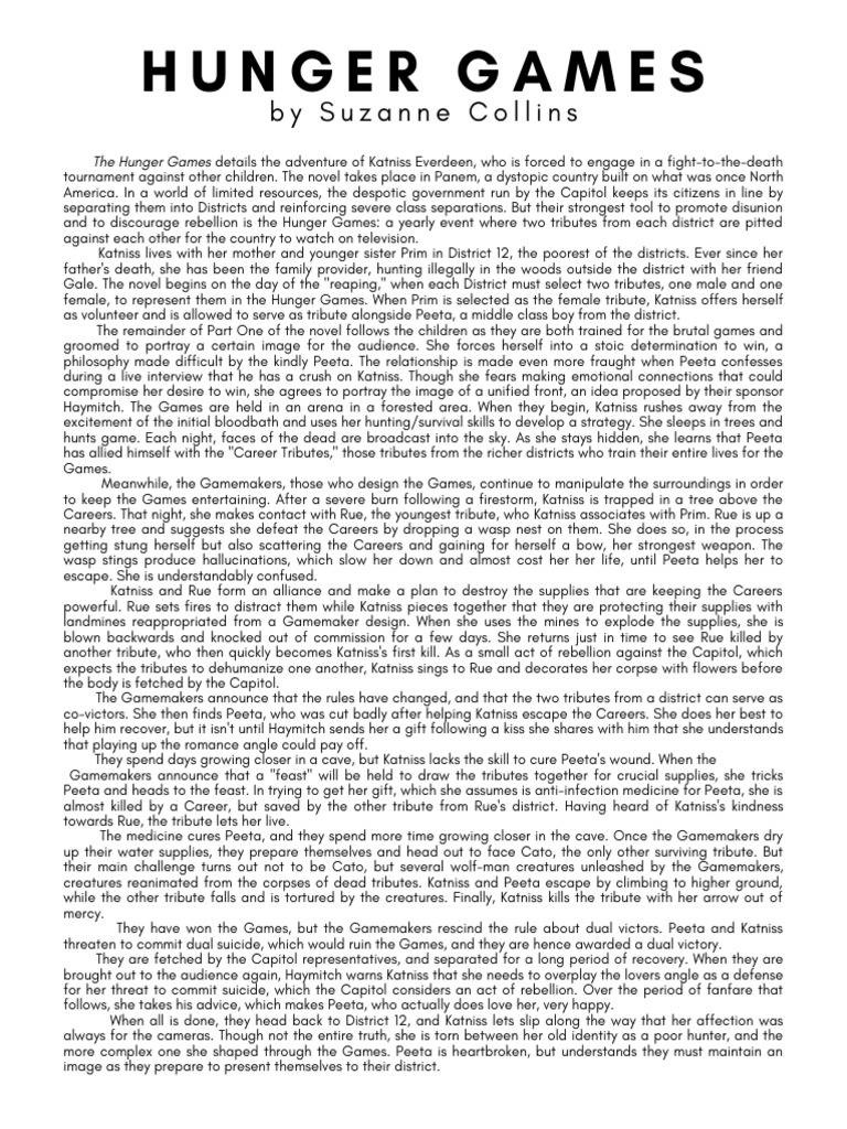 Hunger Games | PDF | The Hunger Games