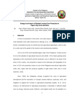 Energy Use Analysis of Rainfed Lowland Corn Production in Tagum City