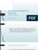 BLANQUEAMIENTO DENTAL: TÉCNICAS Y AGENTES QUÍMICOS