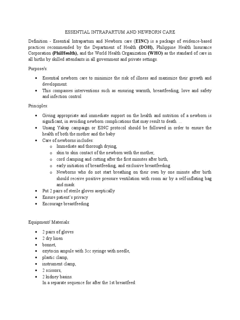 Essential Intrapartum and Newborn Care | PDF | Medical Specialties ...