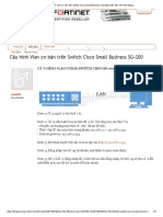 Cấu hình Vlan cơ bản trên Switch Cisco Small Business SG-200