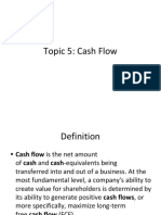 Topic 5: Cash Flow