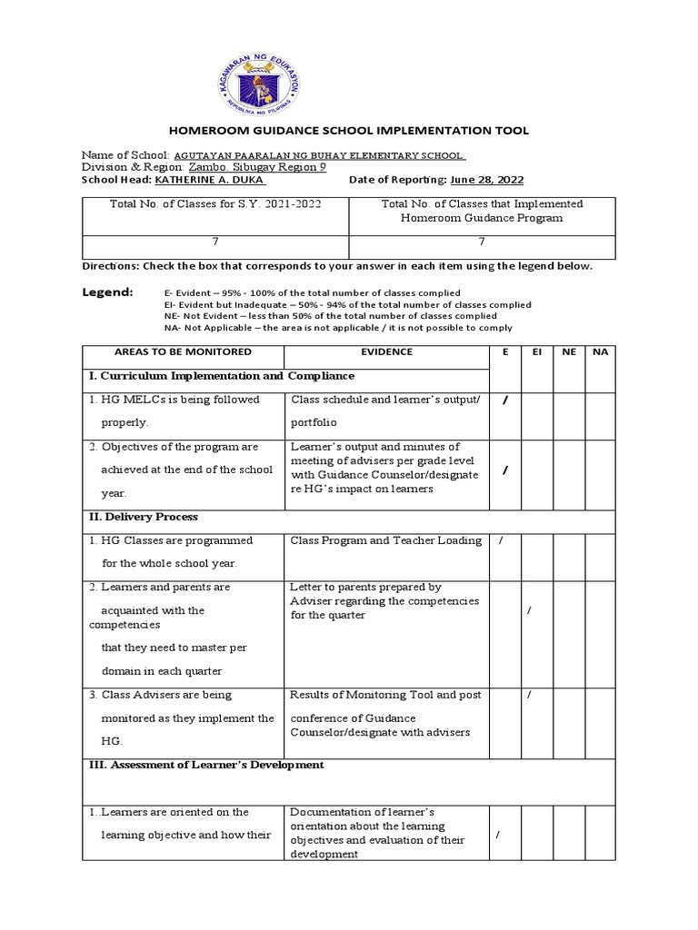 Homeroom Guidance Implementation Guide | PDF | School Counselor | Cognition