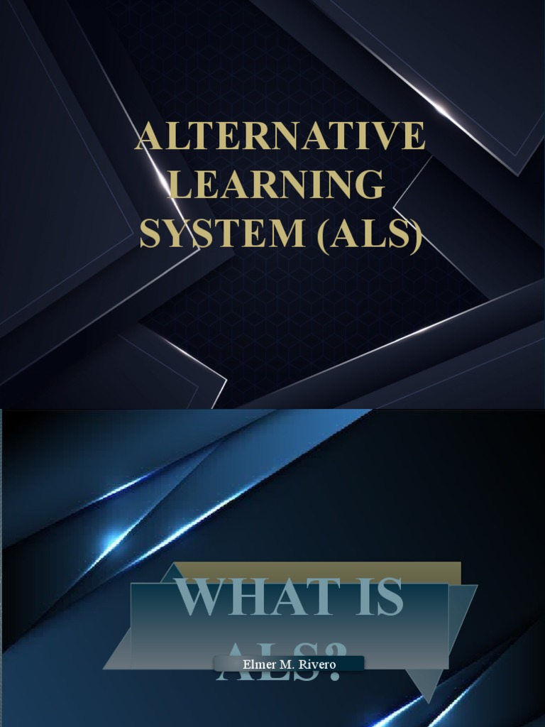 Understanding the Alternative Learning System | PDF | Literacy | Learning