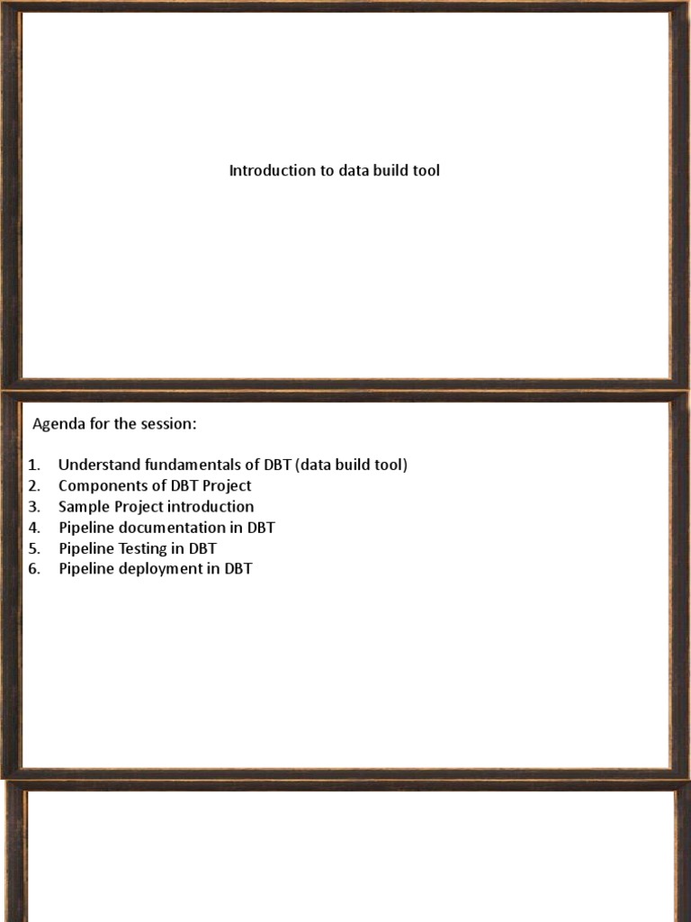 Introduction to Data Build Tool (DBT) | PDF | Sql | Table (Database)