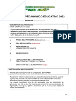 Plantilla para Informe de Proyecto Educativo