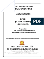 Analog and Digitalcommunications