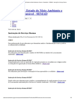 Secretaria de Estado de Meio-Ambiente e Desenv. Sustentável - SEMAD - Instrução de Serviço Sisema