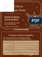 Creepy Clown Halloween Party High School Invitations by Slidesgo