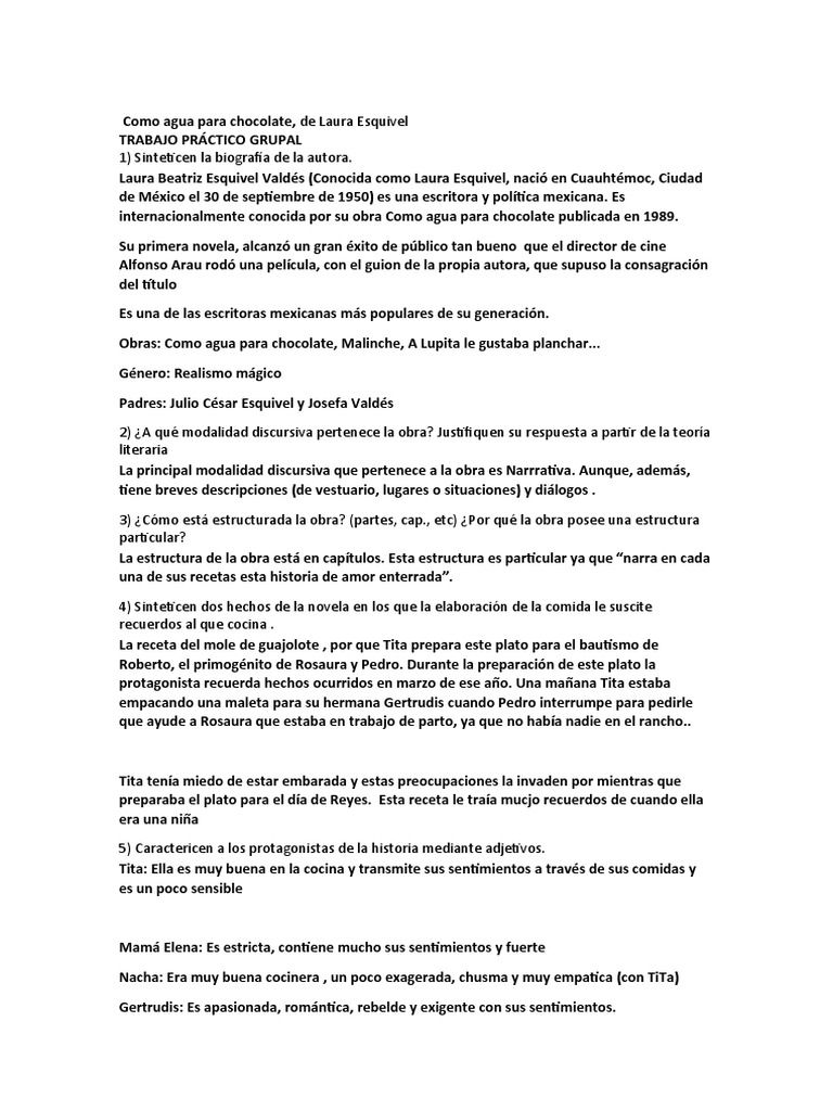 Como Agua para Chocolate PDF