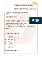 JEE Main 2022 Maths Revision Notes On Complex Numbers and Quadratic Equations