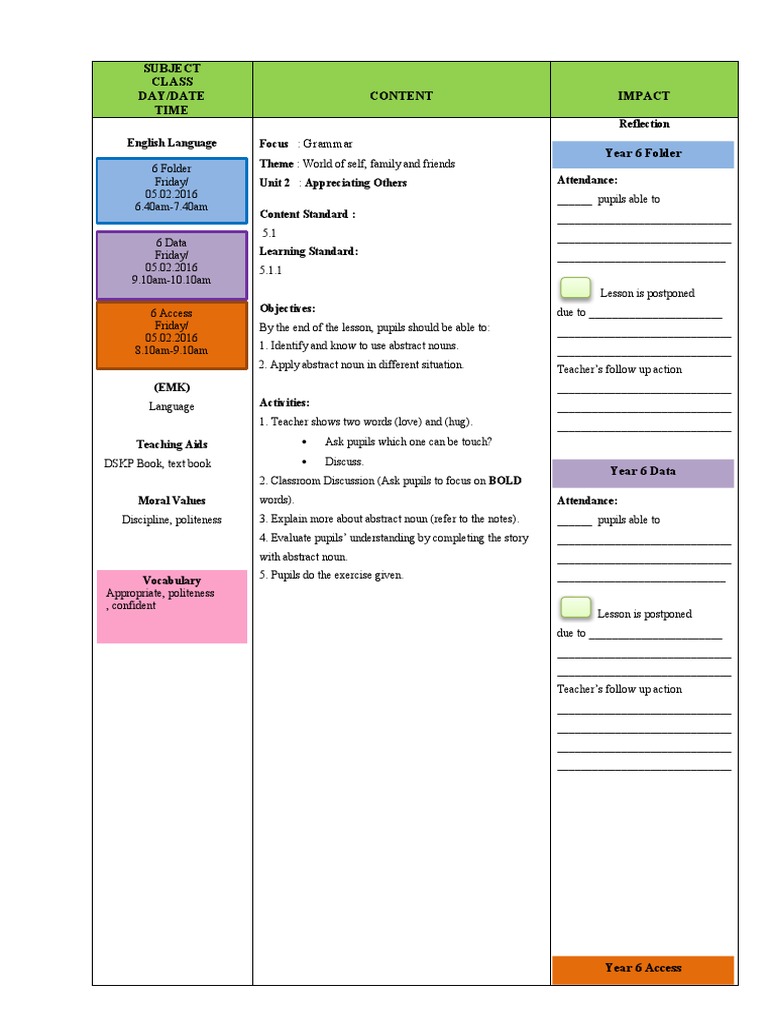 LP English 2016 Friday Week 3 | PDF | Teachers | English Language