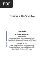 Lecture-5 (Construction of 8086 Machine Code)