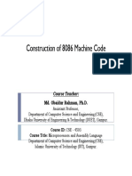 Lecture-5 (Construction of 8086 Machine Code)