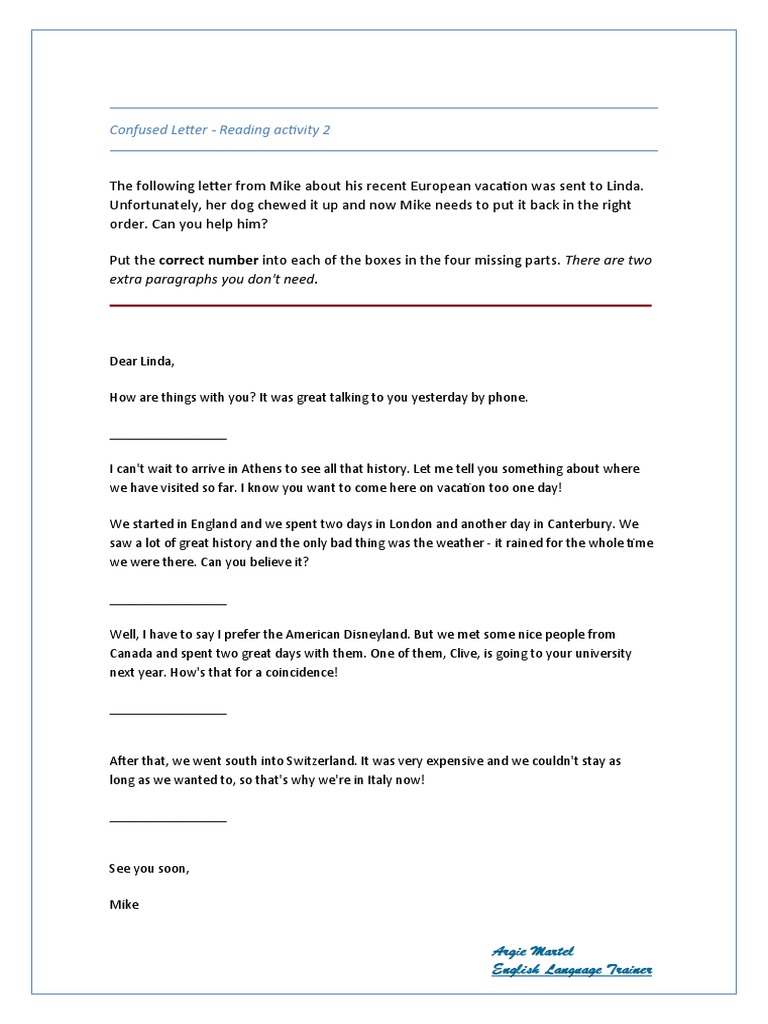2 - Reading .C P.I. Confused Letter | PDF | Travel | Art