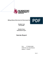 BEng (Hons) Electrical & Electronic Engineering Individual Project Interim Report