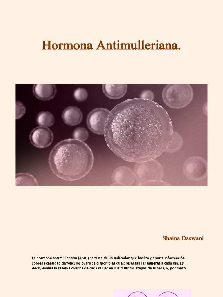 Hormona Antimulleriana. PDF Menopausia Ovario