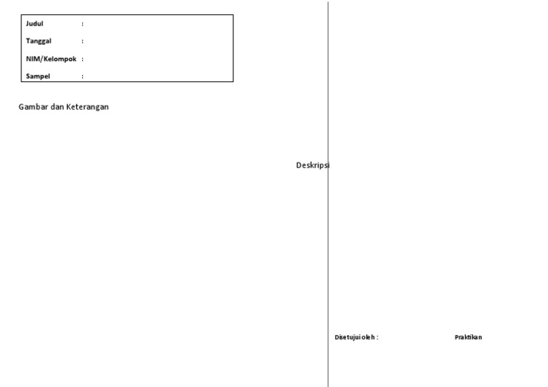 Format Laporan Praktikum Anatomi Hewan | PDF