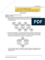 Sistemas ecuaciones diferenciales tanques salmuera