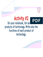 Activity 2 - Products of Technology