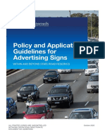 Policy and Application Guidelines For Advertising Signs Within and Beyond State Road Reserves