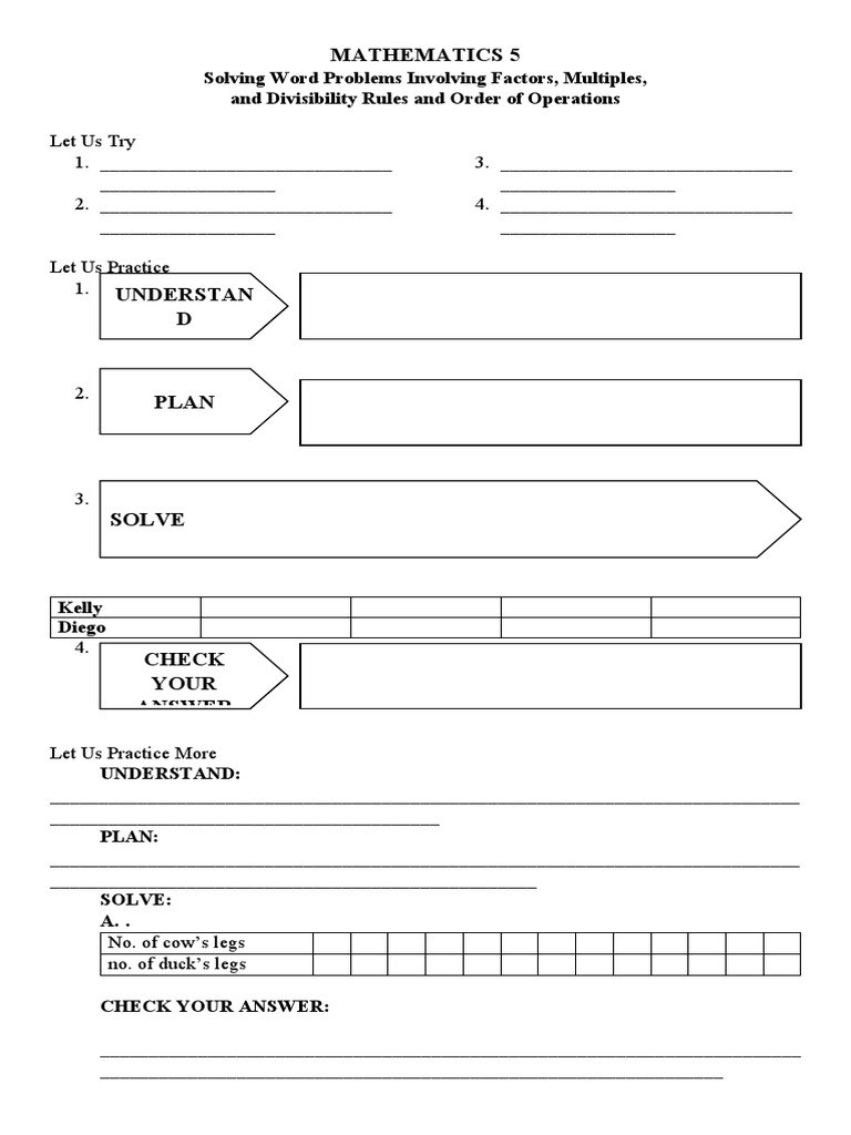 Grade 5 Week 2 Math and Science Activities | PDF | Career & Growth