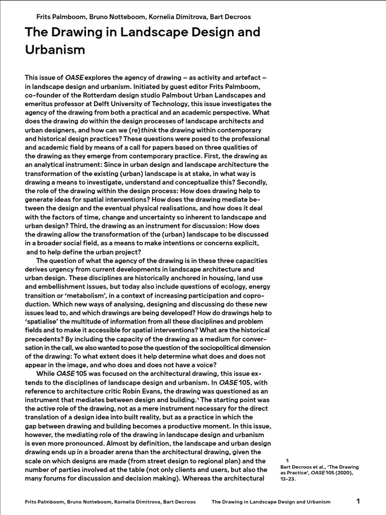 Oase 107 1 the drawing in landscape design and urbanism pdf