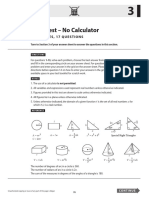 Math Test - No Calculator Section