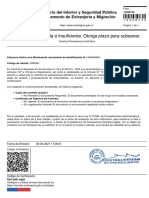 Solicitud Incompleta o Insuficiente. Otorga Plazo para Subsanar