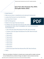 Starting Auto Spare Parts Store Business Plan (PDF) - StartupBiz Global (2022)