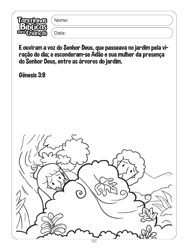 Genesis 3-4 para Colorir | PDF