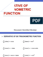 Derivative of Trigonometric Function