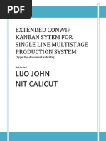 Extended Conwip Kanban System for Single Line Multi Stage Production System