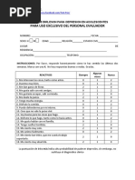 Inventario de Depresión Infantil (CDI-2) | PDF | Ocio