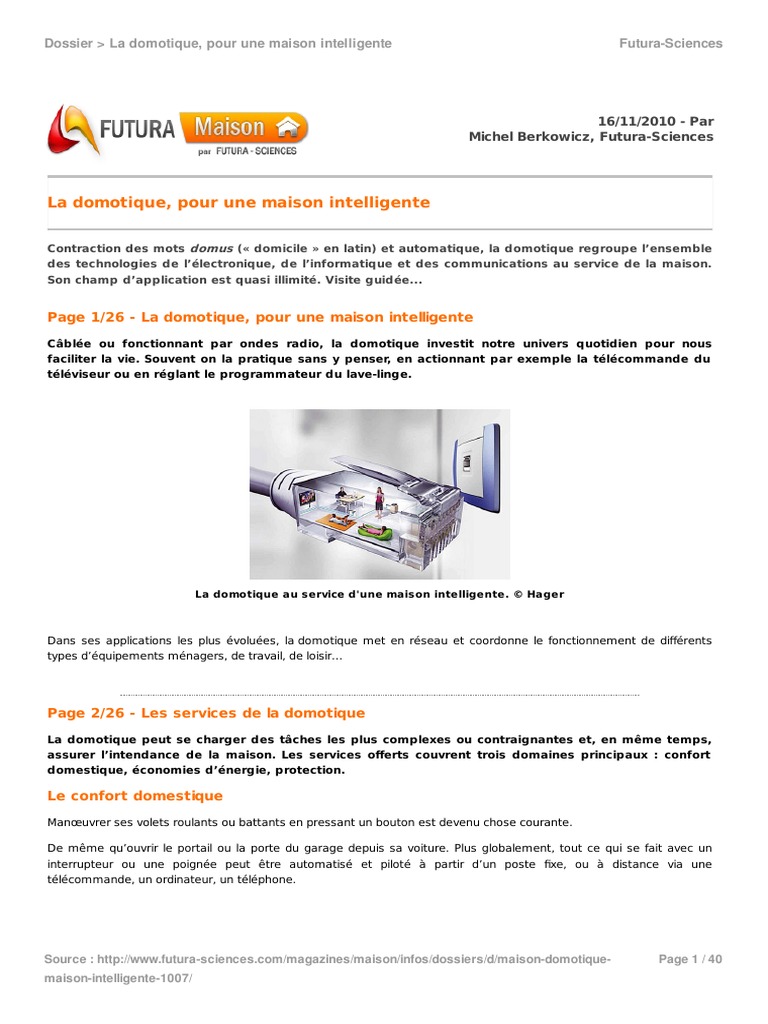 Qu'est-ce qu'une maison intelligente fonctionnant avec la domotique ? -  particulier