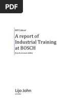 A Report of Industrial Training at Bosch