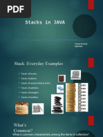 Stacks in JAVA