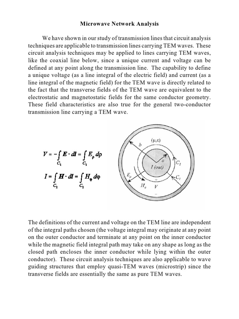 Microwave Network Analysis Techniques | PDF
