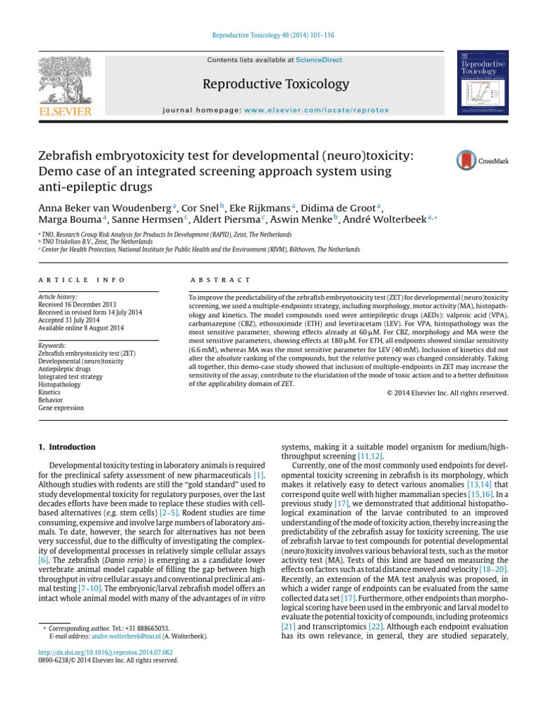 Zebrafish Embryotoxicity Test For Developmental (Neuro) Toxicity - Demo