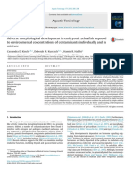 Adverse Morphological Development in Embryonic Zebrafish Exposed To Environmental Concentrations of Contaminants Individually and in Mixture