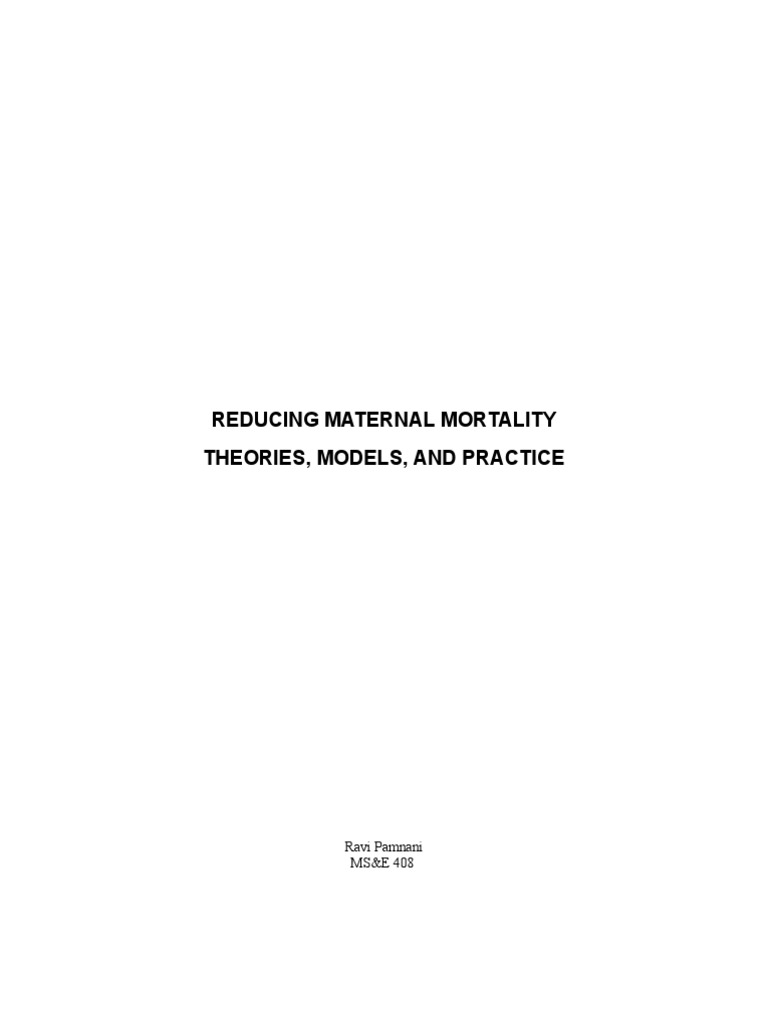 Predictive Model for Maternal Health | PDF | Maternal Death | Maternal ...