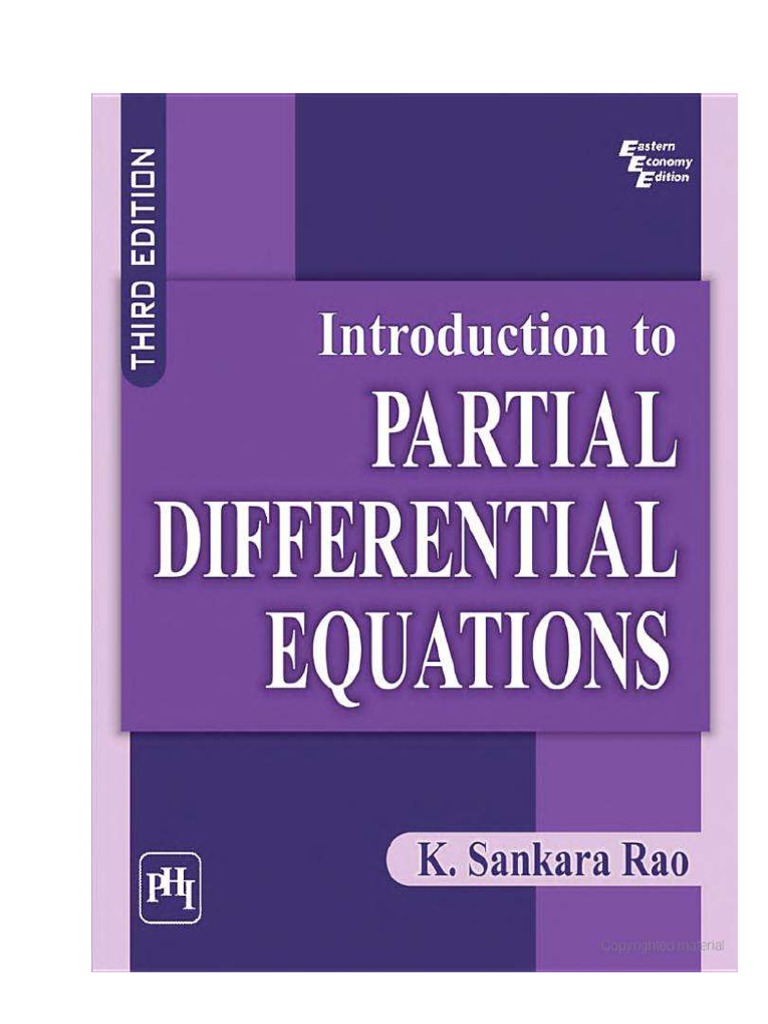 Introduction to Partial Differential Equations By K. Sankara Rao PDF