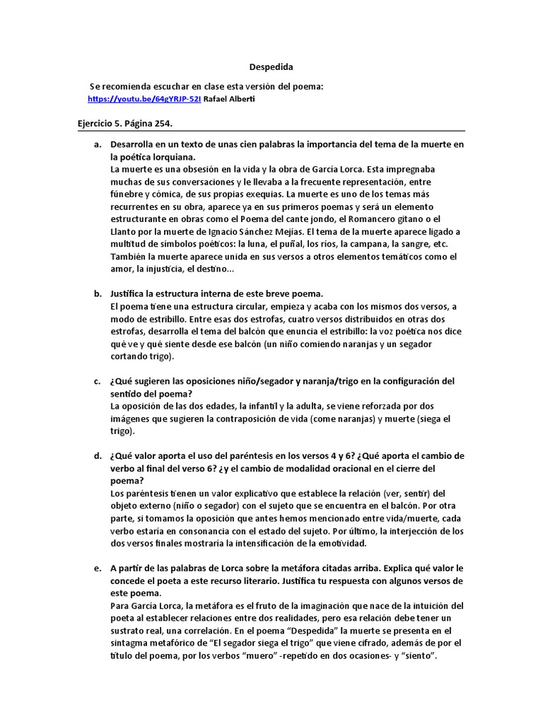 5 Despedida Pdf Federico García Lorca