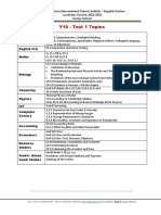 Test 1 Topics Y10