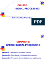 Chapter6 - SPEECH SIGNAL PROCESSING